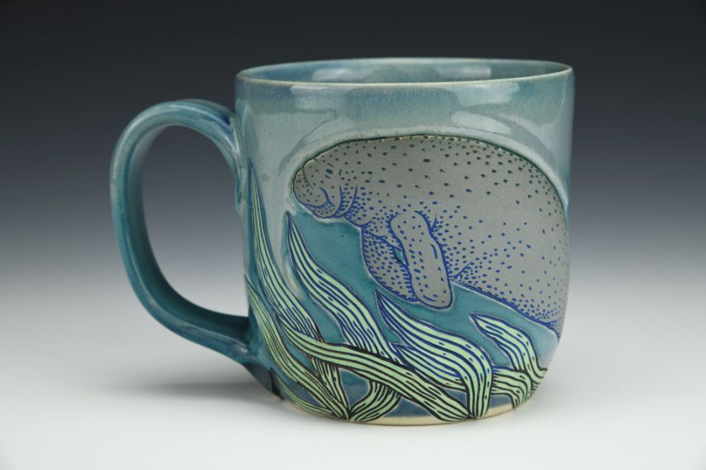 Manatee and Seagrass Mug