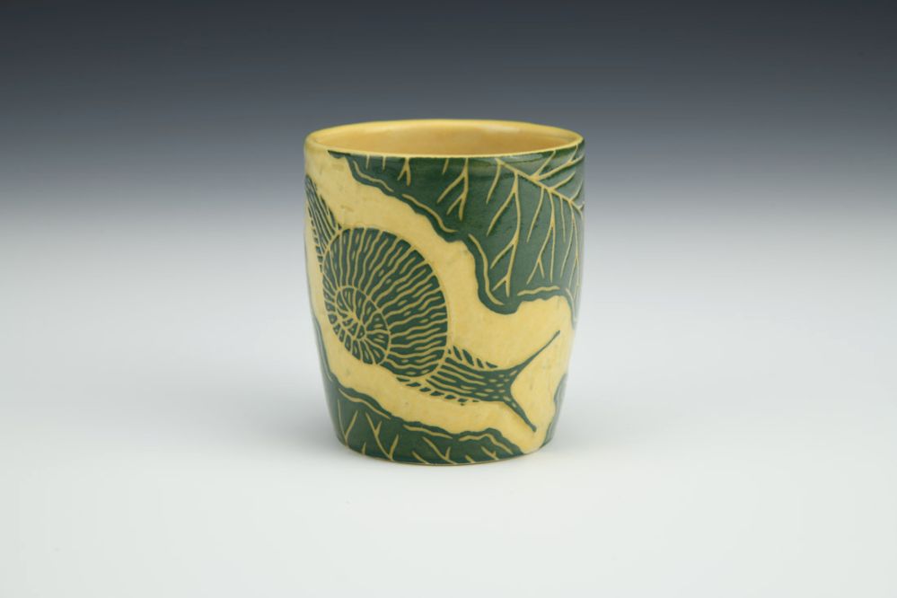 Small Snail and Kale Shot Glass