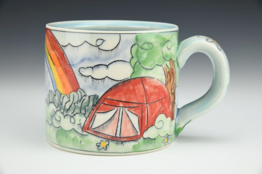 Doggies Camping Big Mug