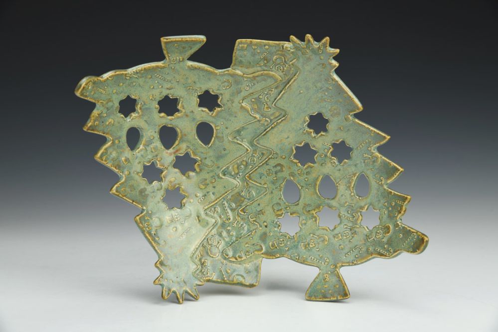 Pedestal Christmas Tree Fruit Bowl