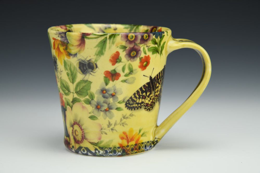 Yellow Floral Cup