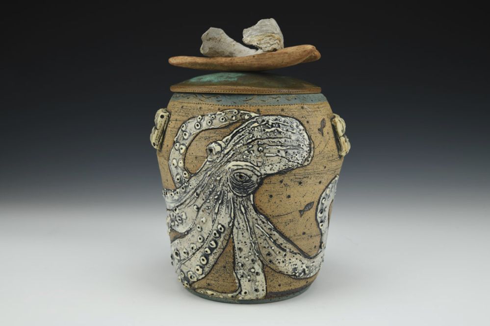 Octopus Covered Jar