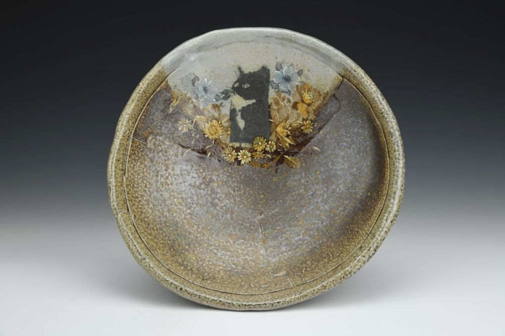 Kitten and Flowers Pasta Bowl