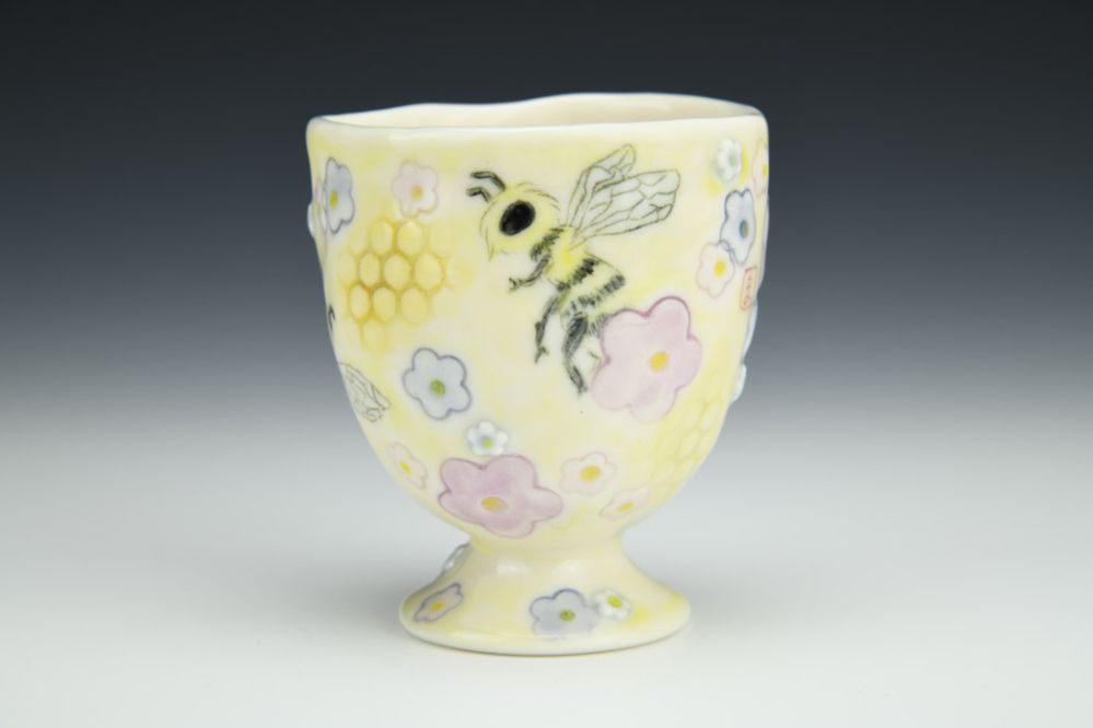 Bees Sipping Cup