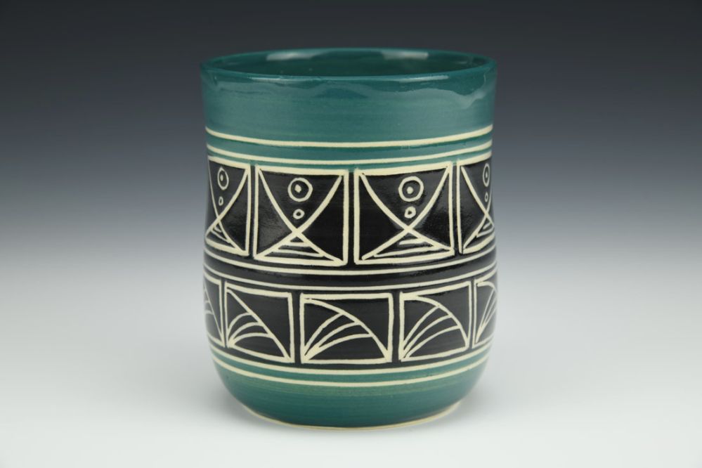 Black On Teal Tumbler