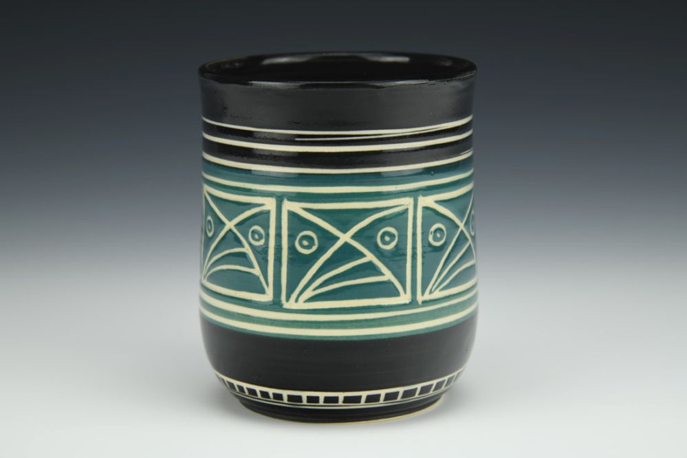 Teal On Black Tumbler