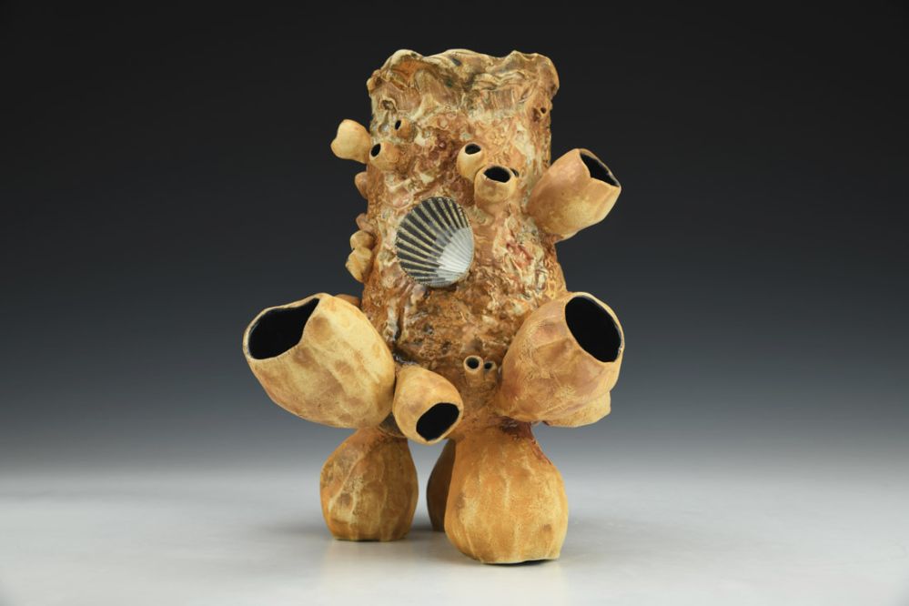 Sandy Barnacle Sculpture Vase