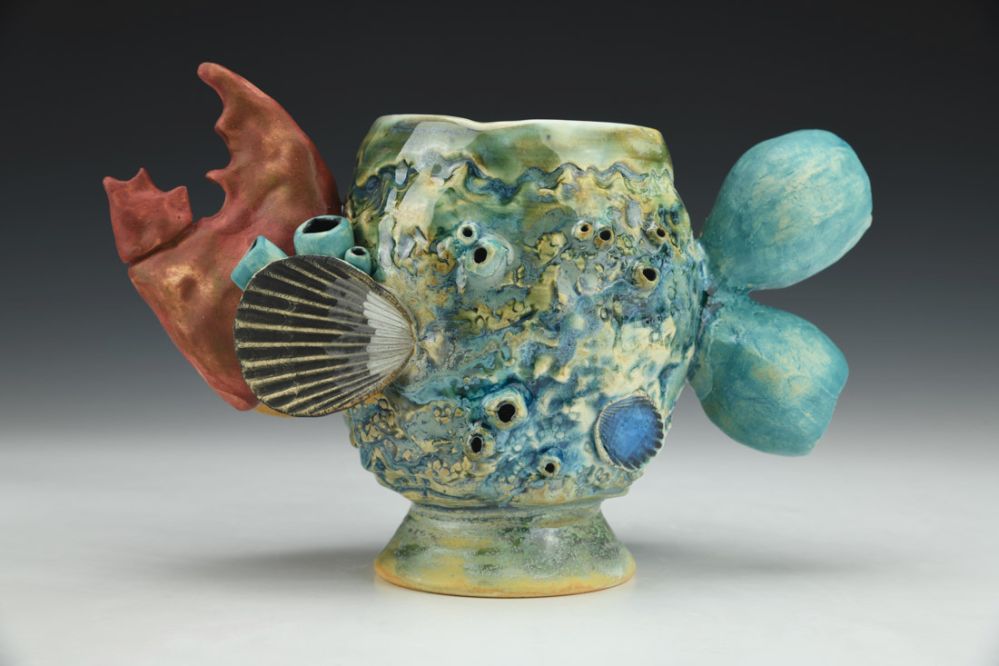 Sea Foam Green Lobster Barnacle Cup