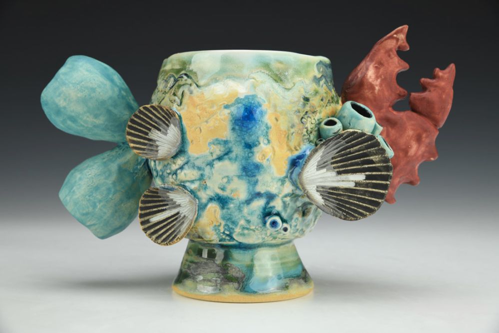 Sea Foam Green Lobster Barnacle Cup