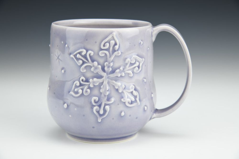 Lavender Snowflake Mug