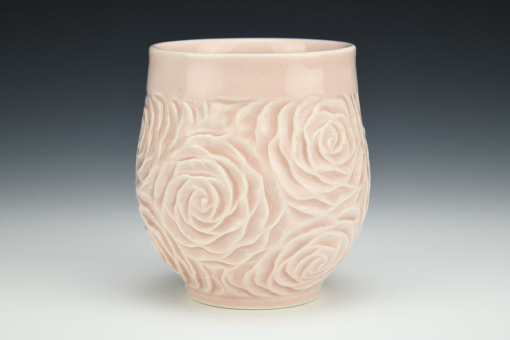 Carved Rose Cup in Blossom
