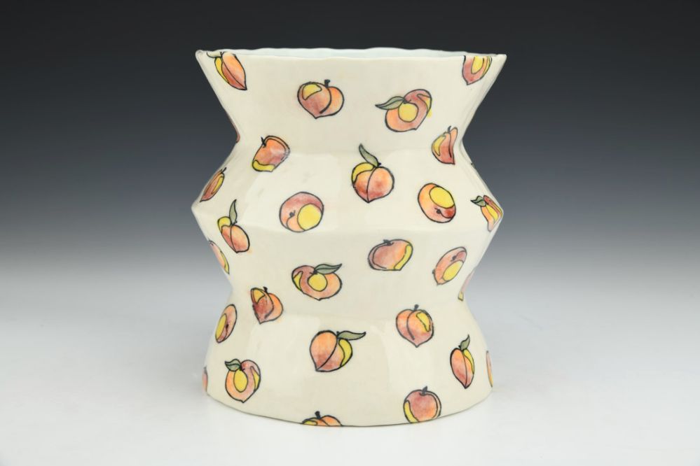 Vase Form with Peaches