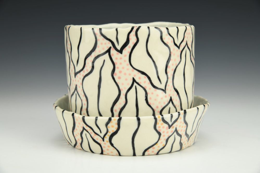 Leaves and Dots Planter