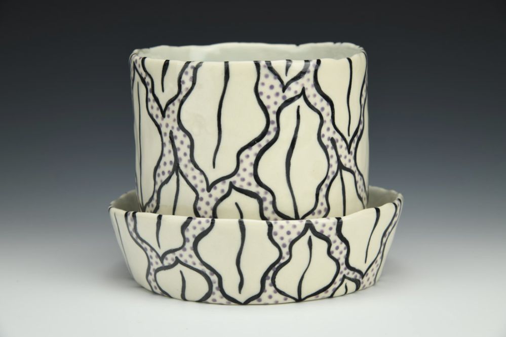 Two Part Wild Floral Planter
