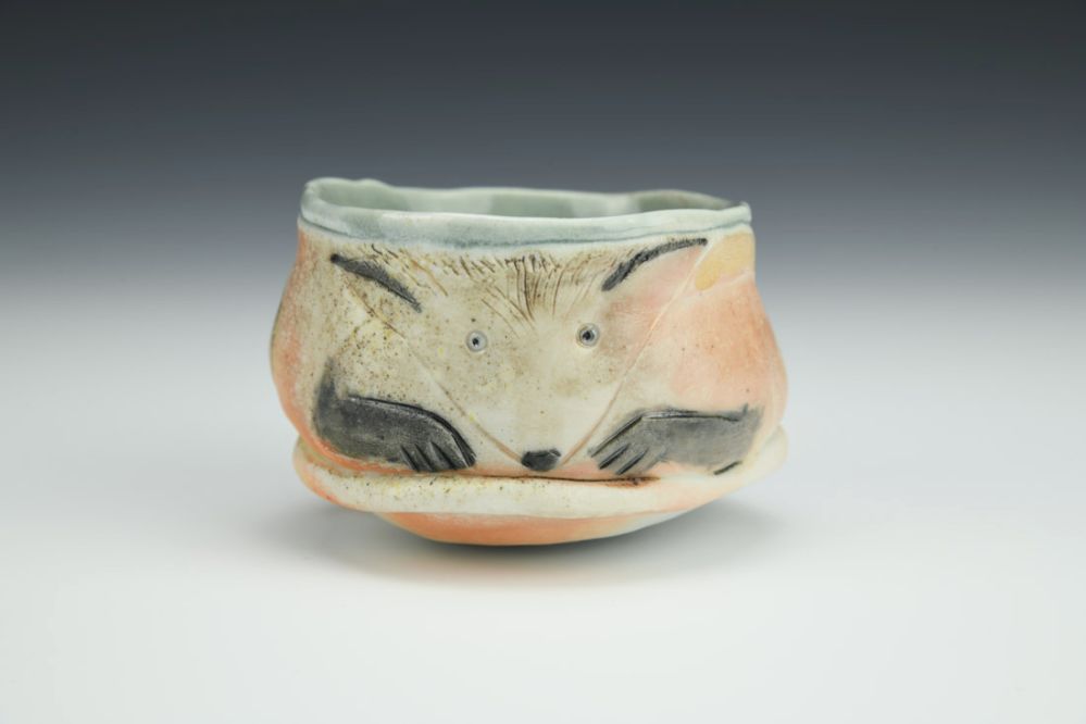 Whisky Cup With Fox and Two Owls