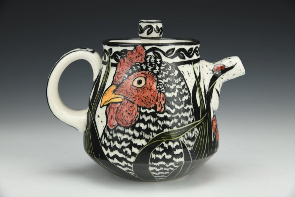 Chicken and Tomatoes Teapot