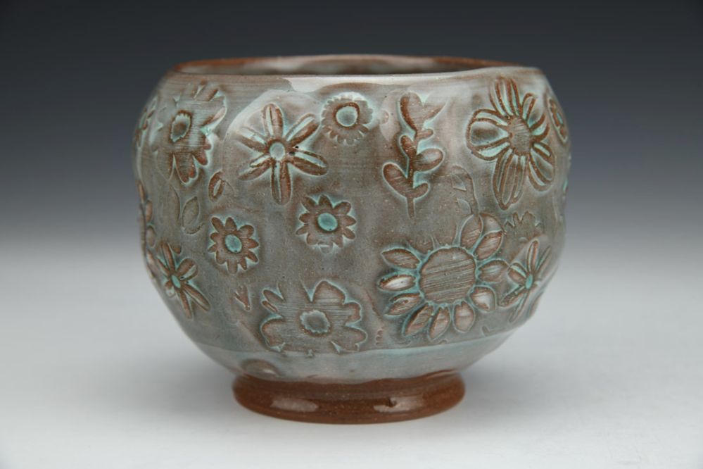Copper Floral Bowl