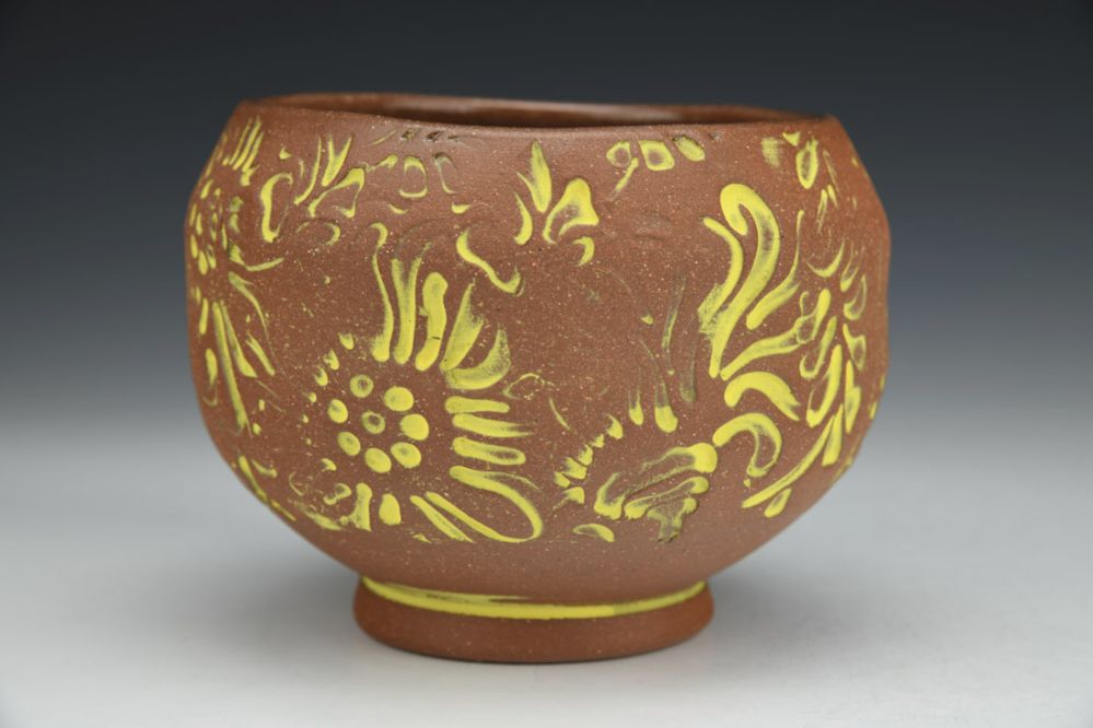 Yellow Floral Bowl