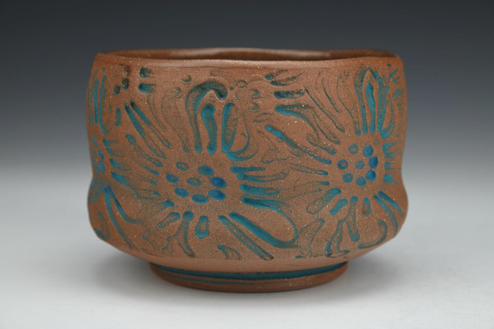Teal Floral Bowl
