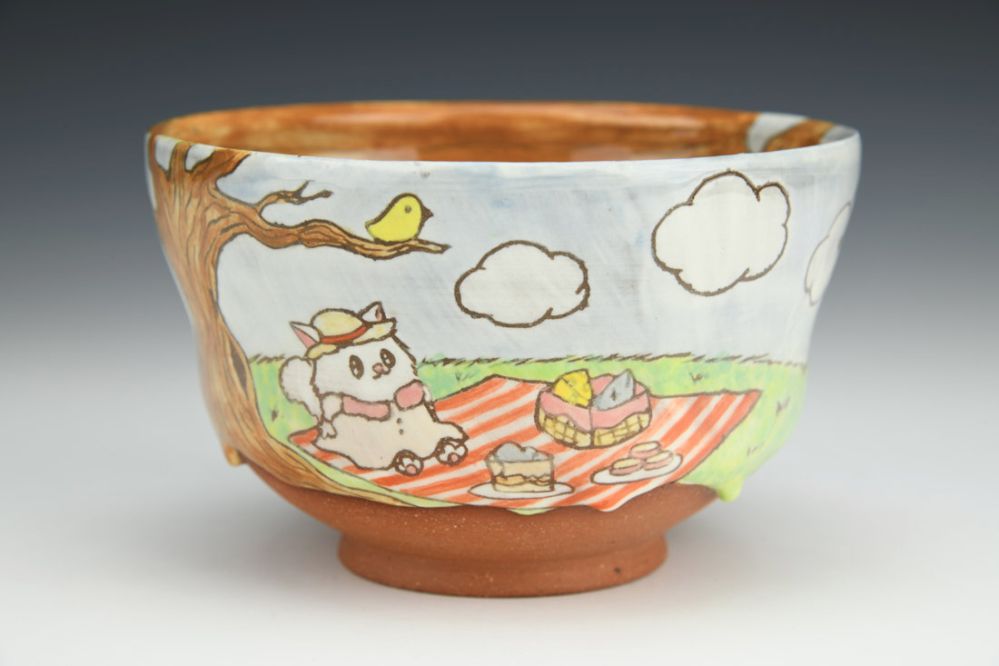 Kitty Cat Picnic Teabowl