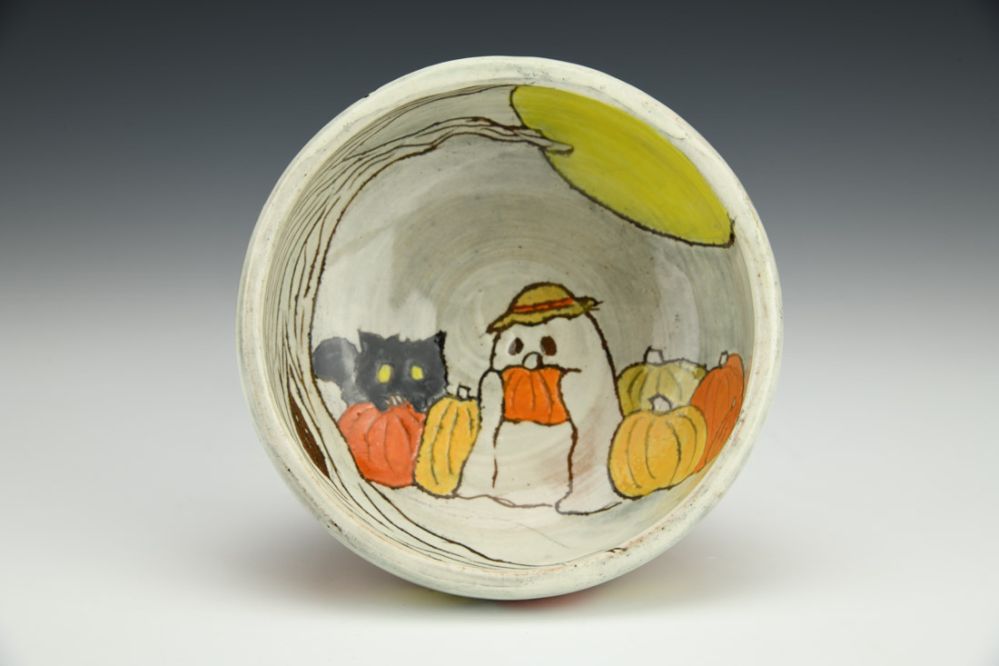Ghost and Kitty Pumpkin Farmer