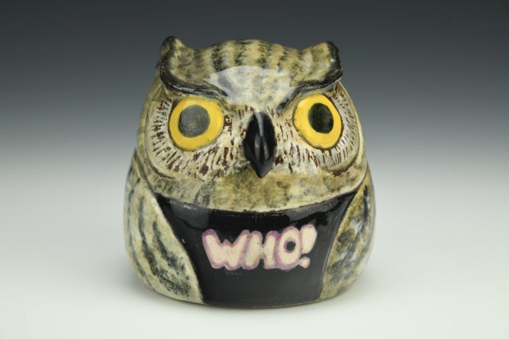 Tank Top Owl Figurine
