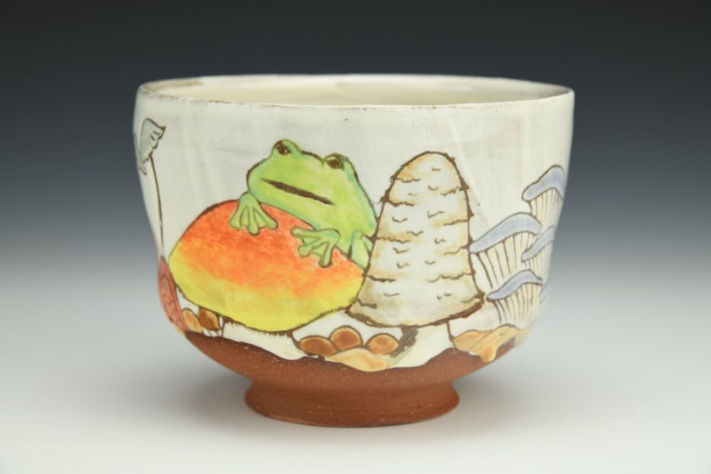 Mushroom and Frog Teabowl