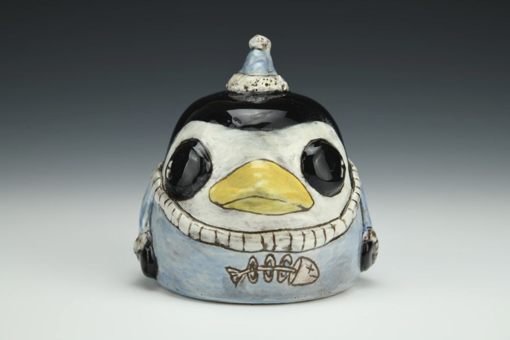 Sweater Penguin Figurine