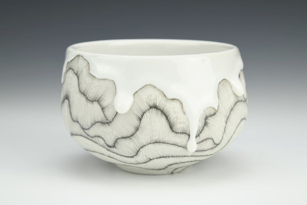 Dessert Bowl with White River
