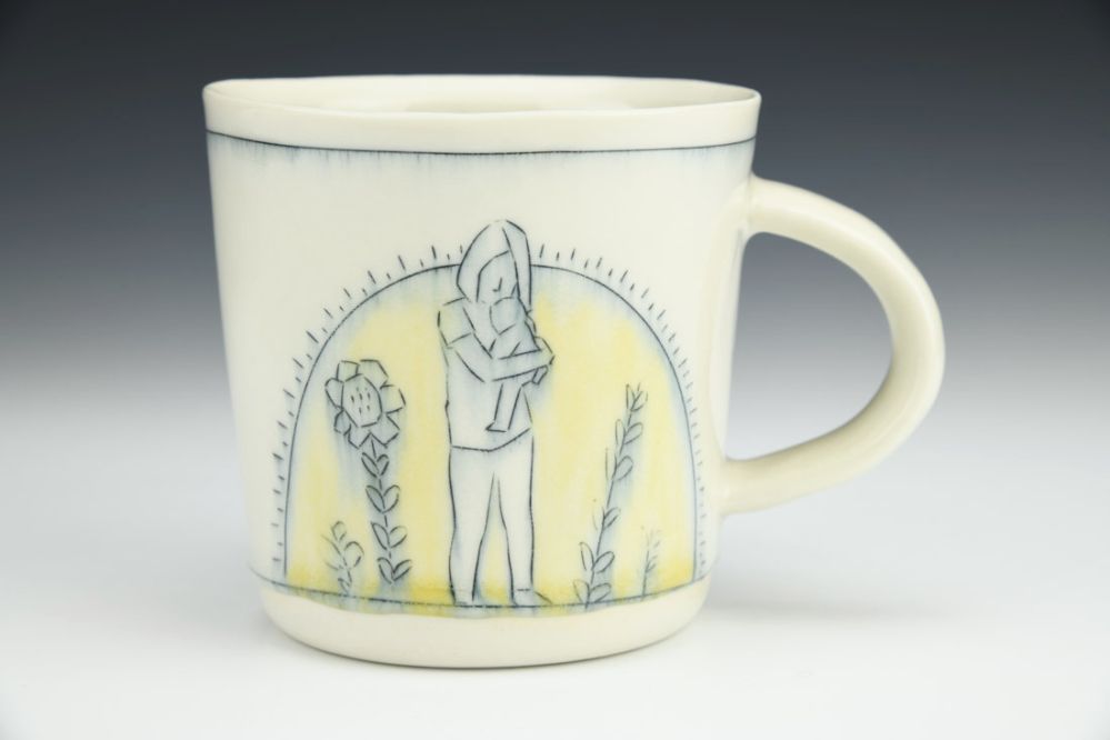 Child with Doll and Sun Mug