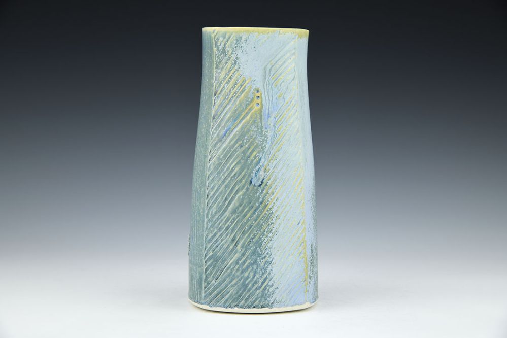 Smaller Square Blue Vase