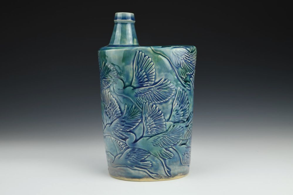 Flying Cranes Flask