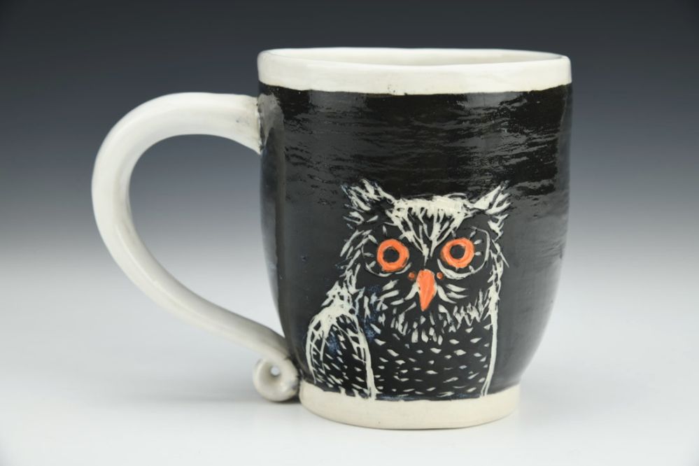 Large Two-sided Owl Mug