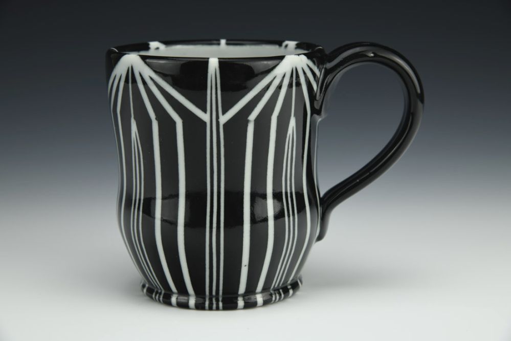 Black and White Petal Cup