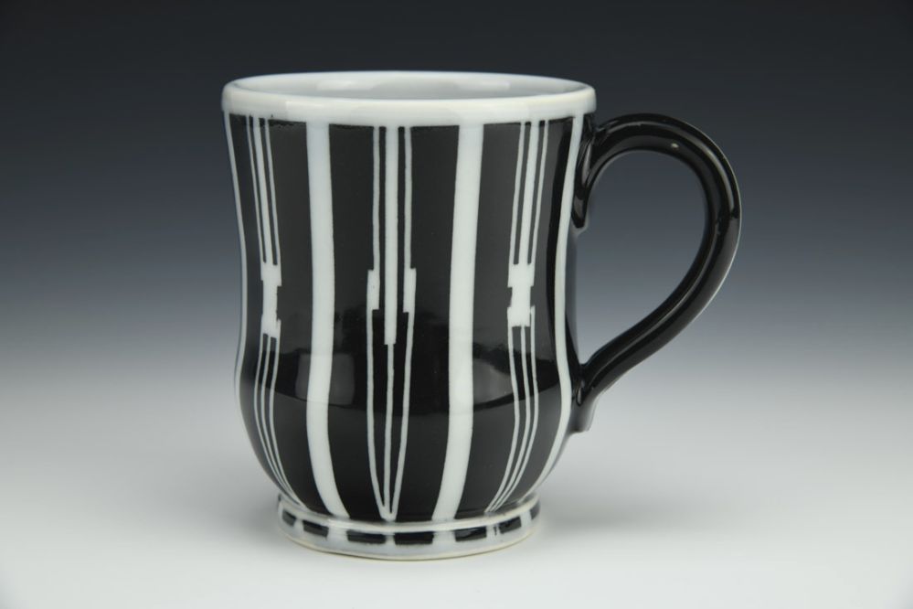 Black and White Columnar Cup