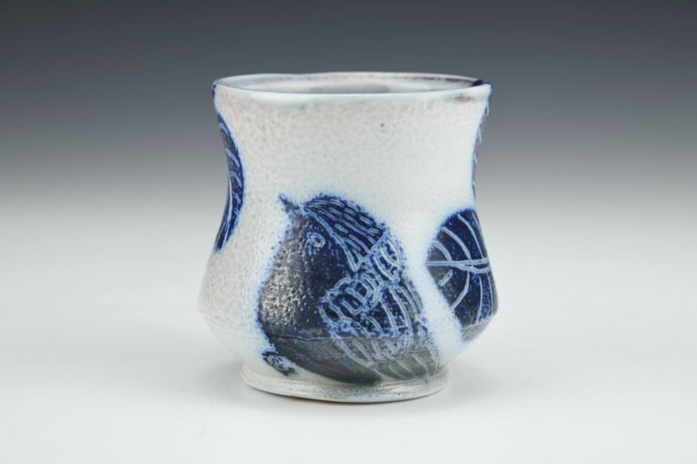 Blue Nuthatch and Serviceberry Sipper