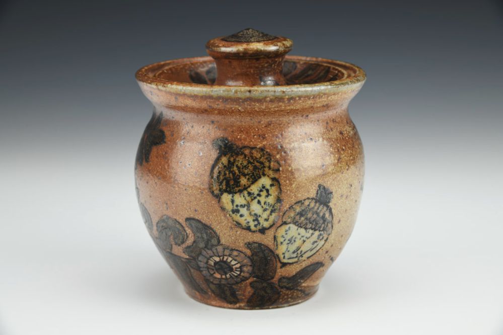 Winter Ferns and Acorns Small Jar