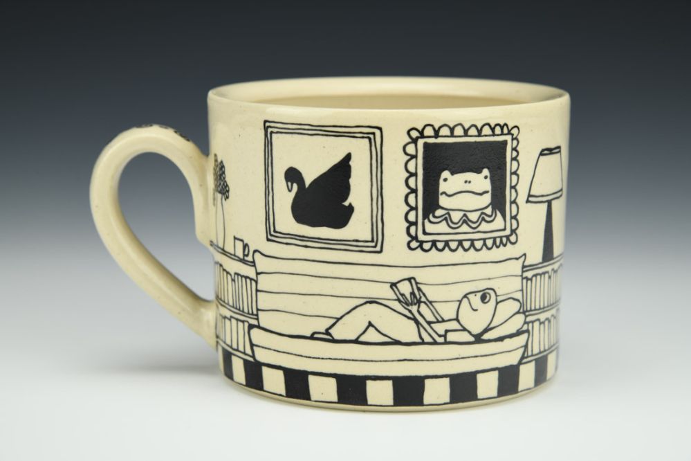 Froggy Reading and Record Mug