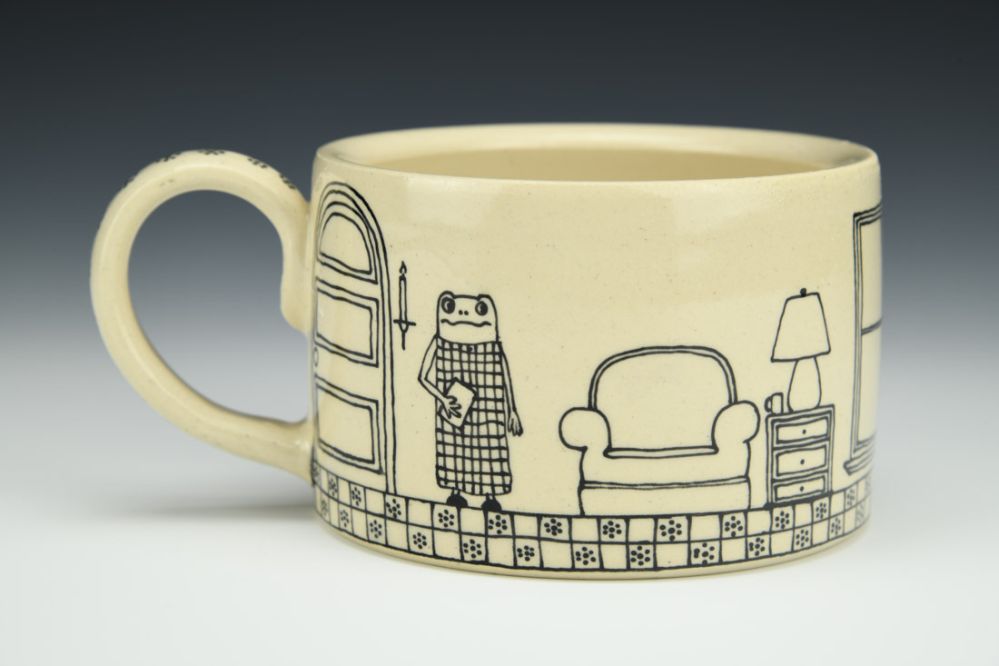 Froggy and Cockatiel Mug