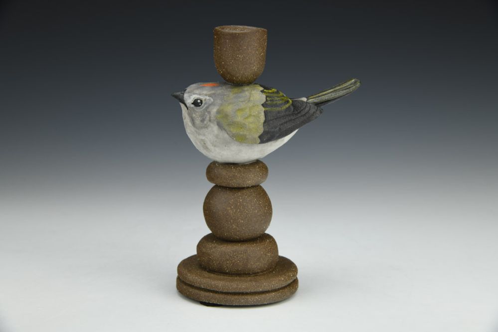 Ruby-crowned Kinglet Candlestick