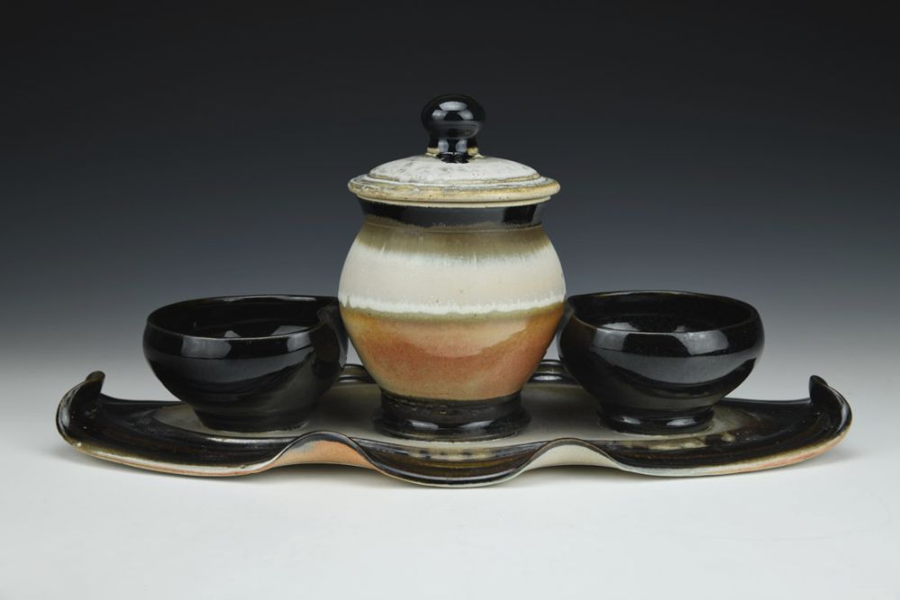 Jar with Two Bowls on a Tray