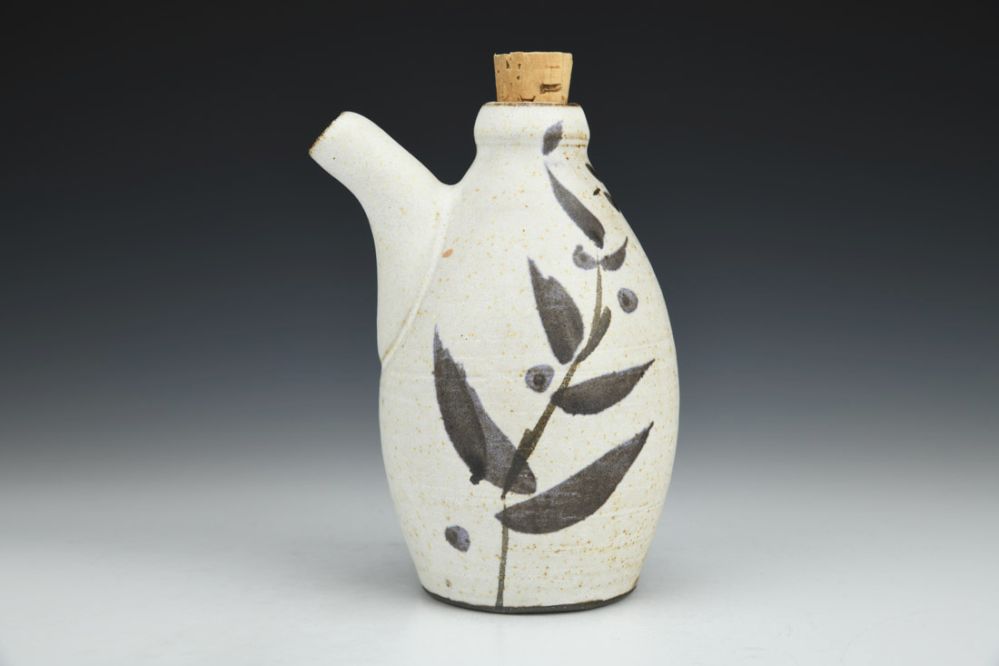 Sauce Bottle with Grass Brushworks