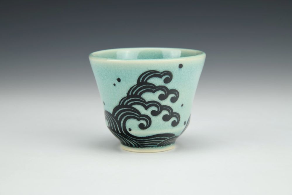 Floating Wave Sake Cup
