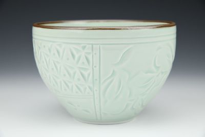 Bowl with Black Porcelain Inlay