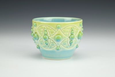Chartreuse and Turquoise Sipper
