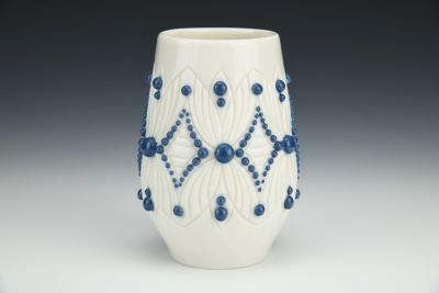 Dark Teal and White Mimosa Cup