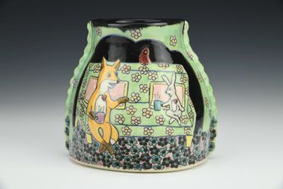 Fox and Bun Coffee Break Vase