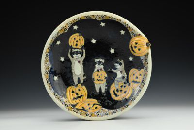 Raccoon Pumpkin Party