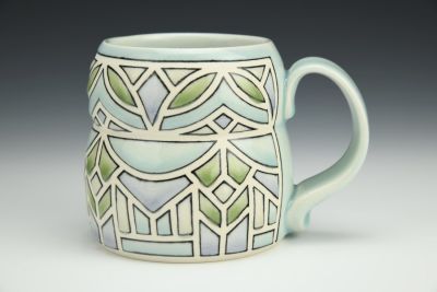 Stained Glass Mug in Celadon