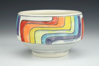 Rainbow Stripe Bowl